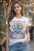 Memorial Tribute T-Shirt – "In Loving Memory" Personalized Photo & Suicide Prevention Ribbon
