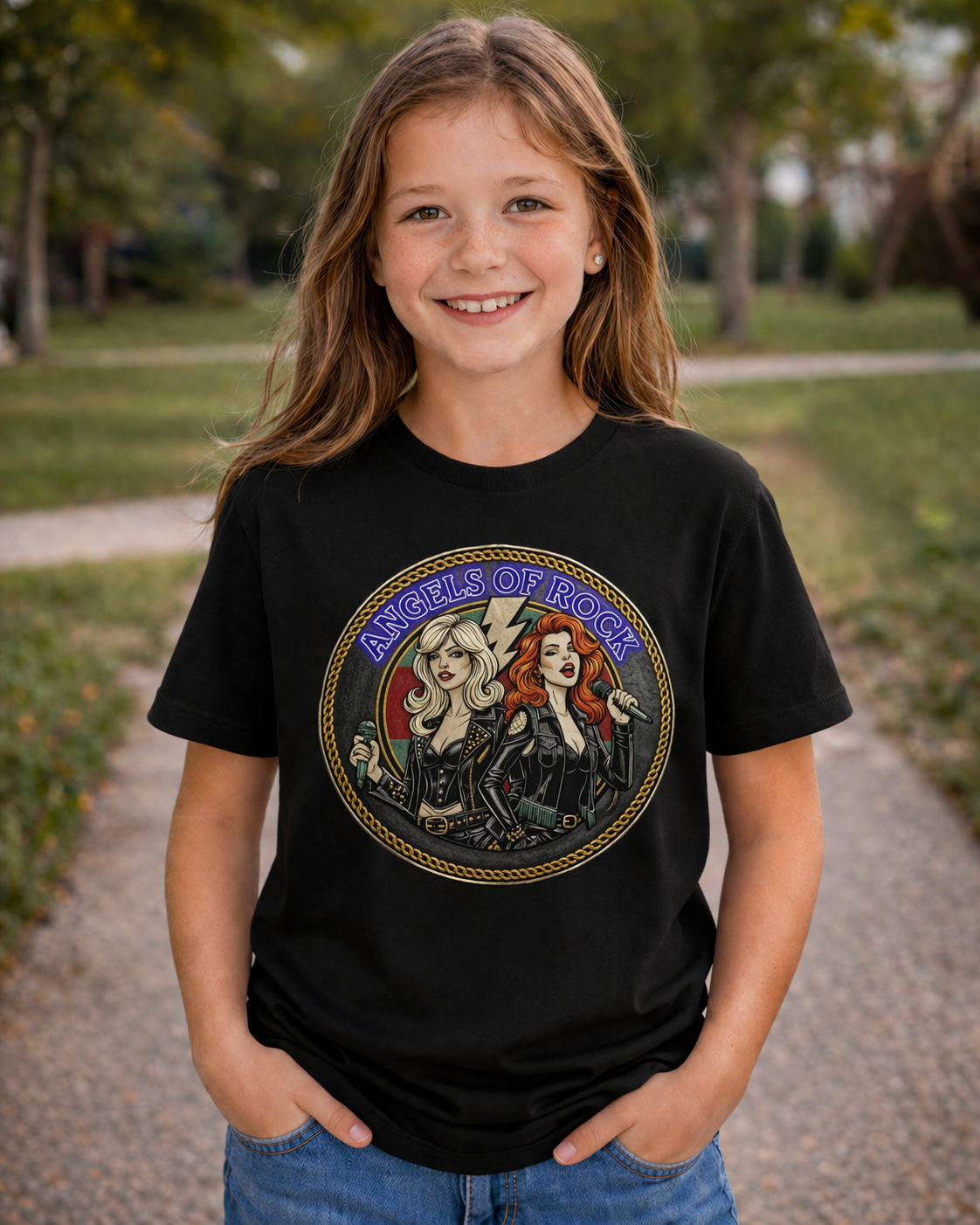 Angels of Rock Kids Graphic T-Shirt – Vintage Rock Band Tee for Boys and Girls