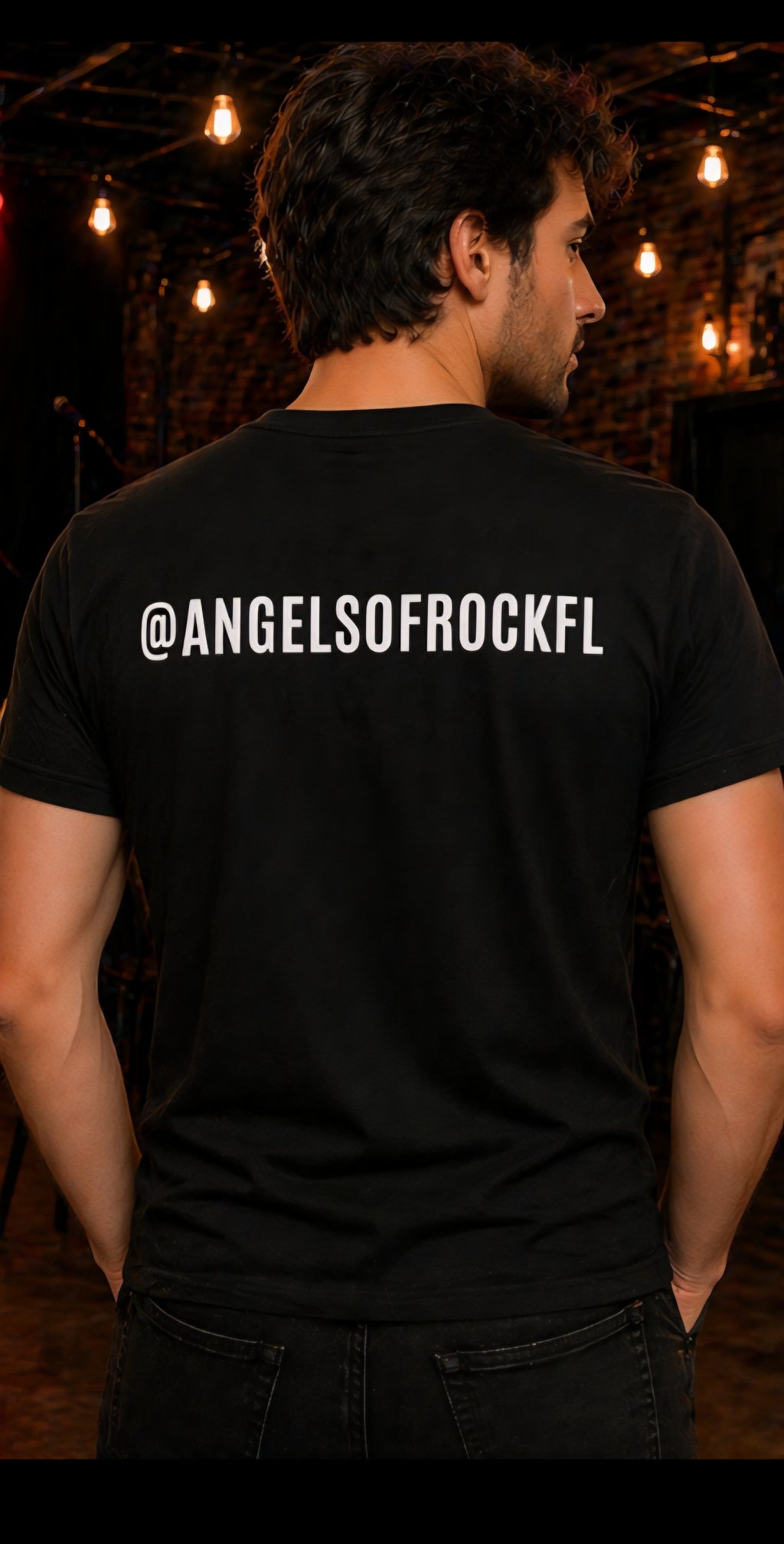 Angels of Rock T-Shirt — Vintage Winged Guitar Design