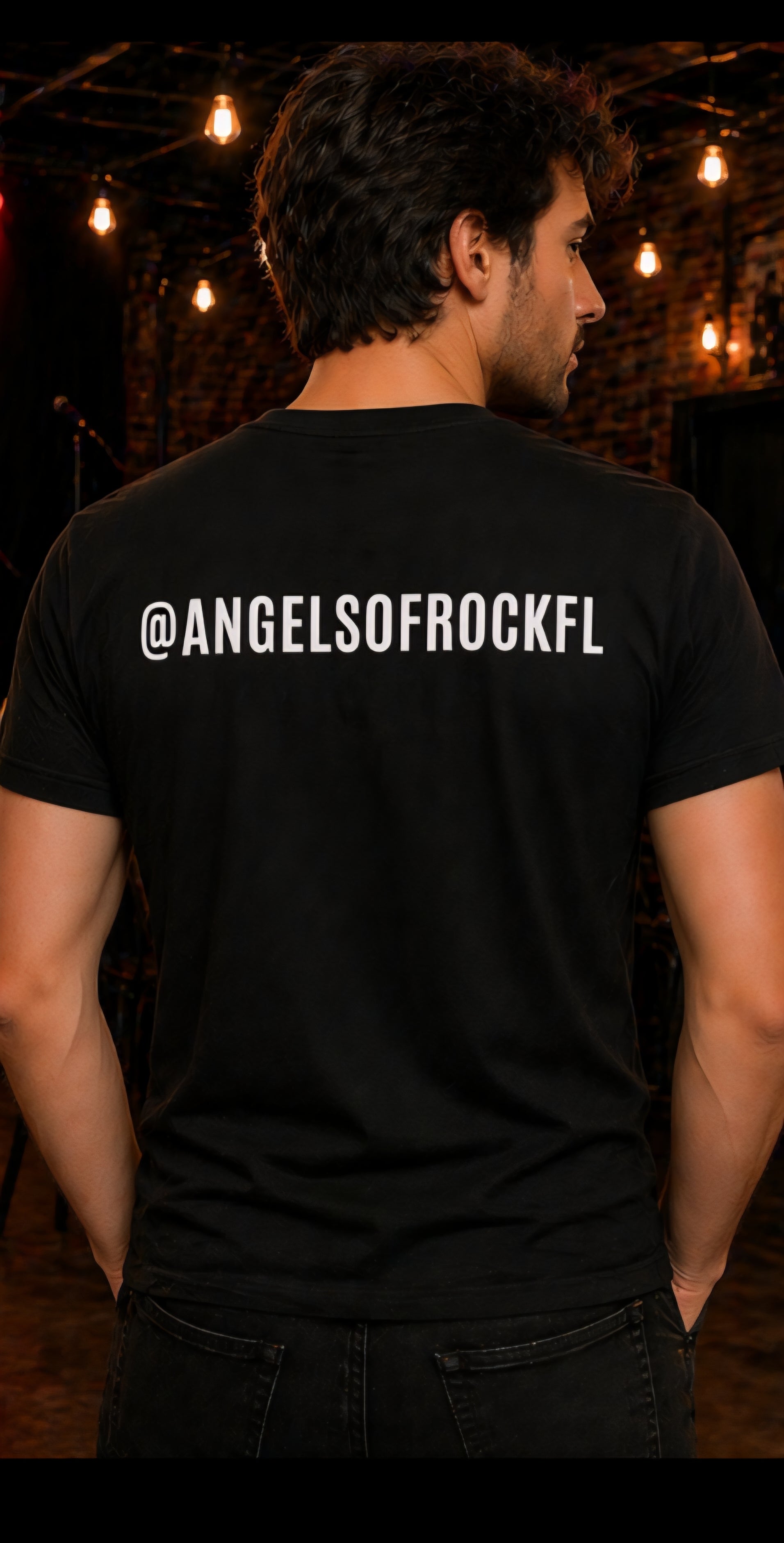 Angels of Rock T-Shirt — Vintage Winged Guitar Design