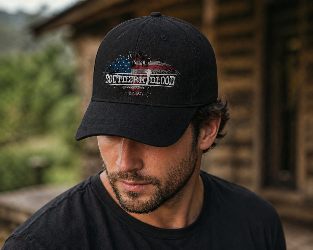 Southern Blood Patriotic Eagle Logo Hat