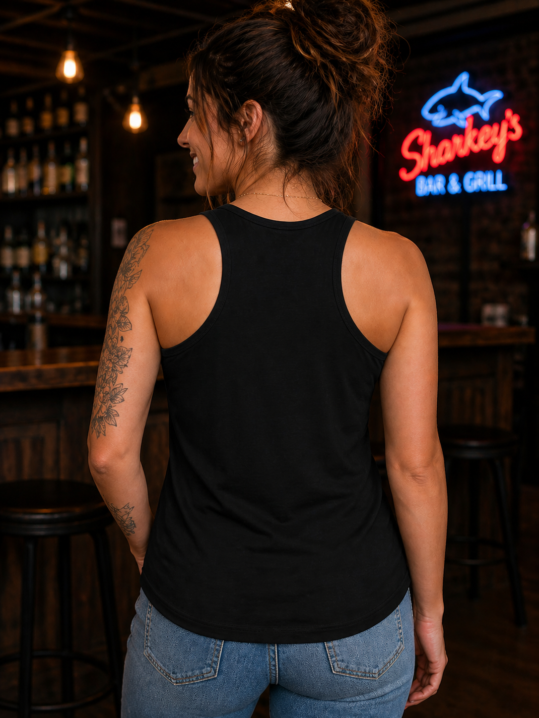 Support Local Music at Sharkey’s Women’s Tank Top