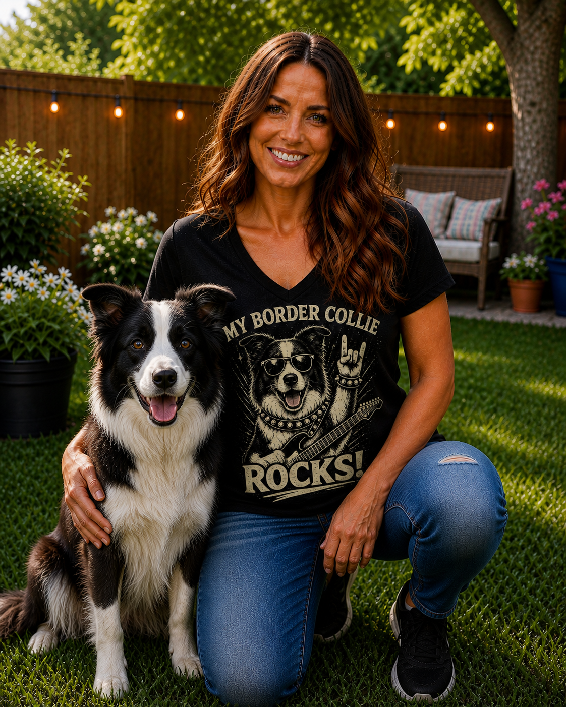 My Border Collie Rocks Shirt, Funny Border Collie T-Shirt, Dog Lover Gift, Border Collie Mom Tee, Rock and Roll Dog Shirt, Pet Owner Gift