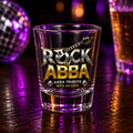 Rock of ABBA Shot Glass – Guitar Logo ABBA Tribute Barware