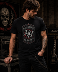 Haunting Harmony Shield Badge Rock Shirt