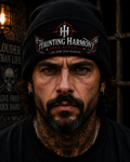 Haunting Harmony Rock Apparel Beanie – Black Gothic Metal Cuffed Beanie – Live Loud Stay Haunted