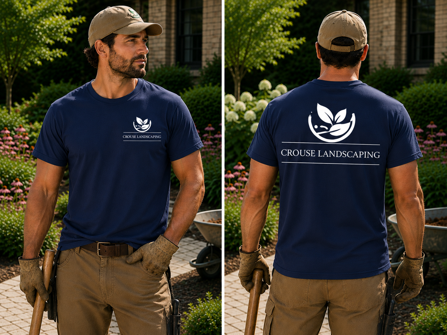 Crouse Landscaping Performance Tee | ST350 Moisture-Wicking Work Shirt | Landscaper Uniform Shirt | Custom Lawn Care Company Apparel