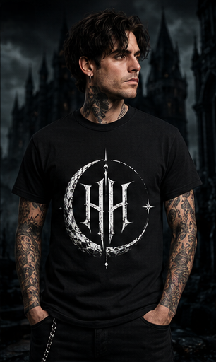 Haunting Harmony Compass HH Gothic Logo Shirt