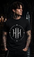 Haunting Harmony Star Circle Gothic Logo Shirt