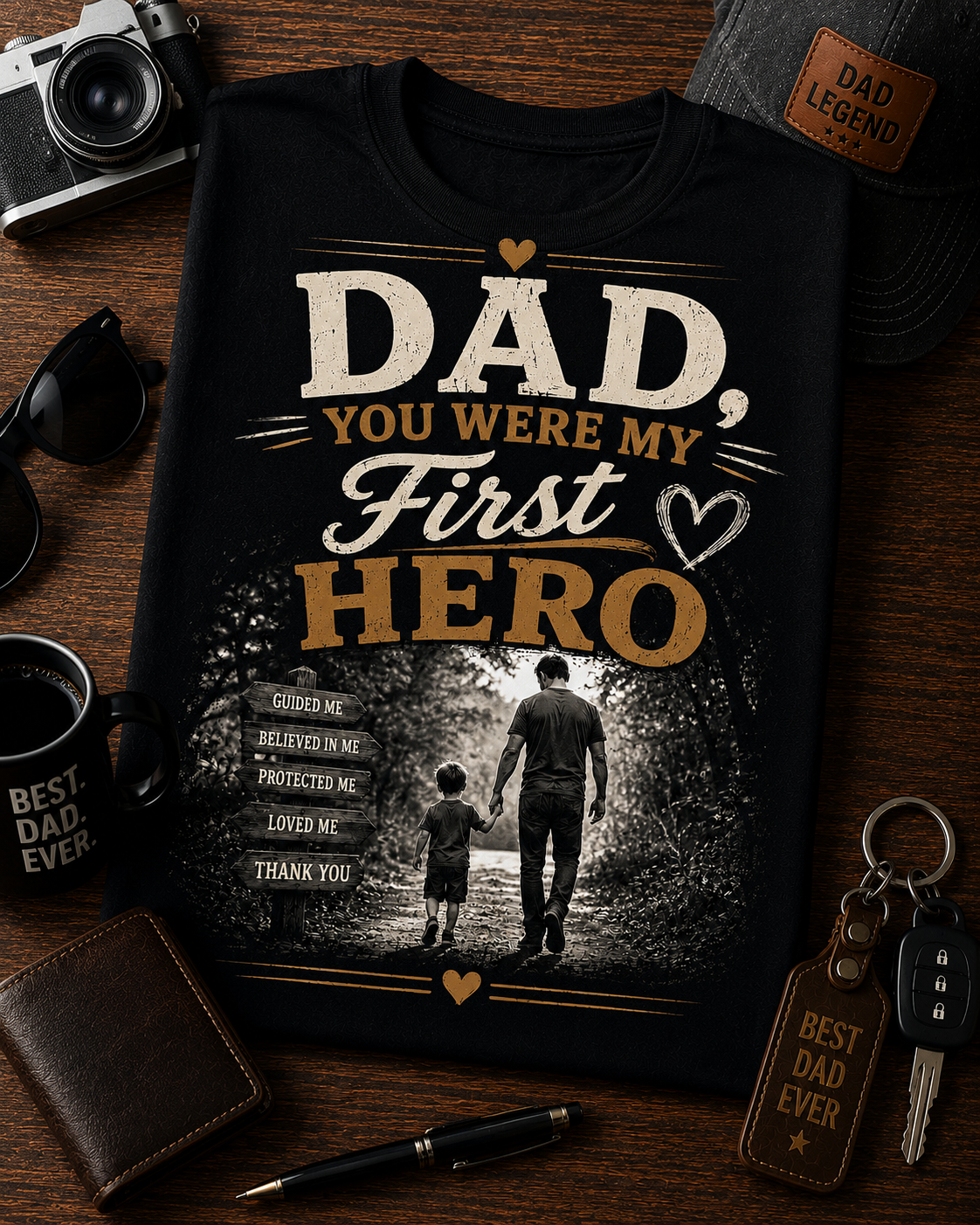 Dad You Were My First Hero Shirt | Father's Day Gift for Dad