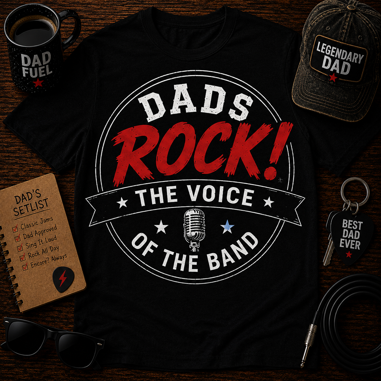 Dads Rock (Singer) Shirt – The Voice of the Band