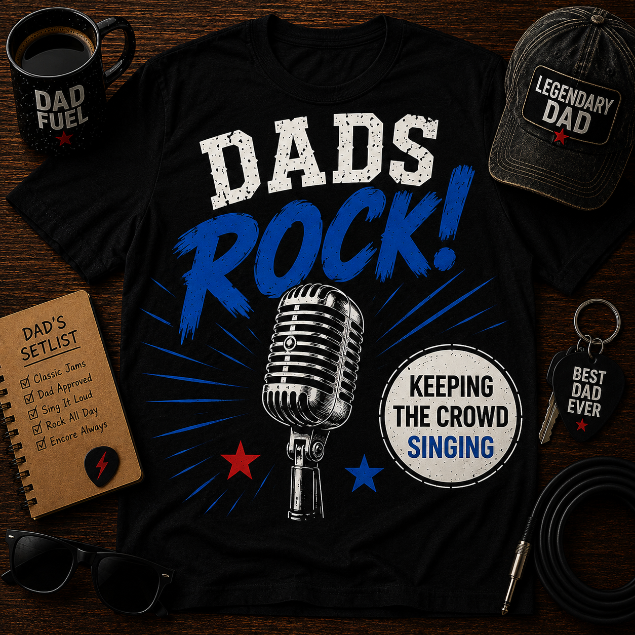 Dads Rock (Singer) Shirt – Keeping the Crowd Singing