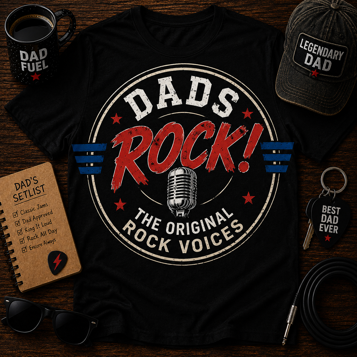Dads Rock (Singer) Shirt – The Original Rock Voices