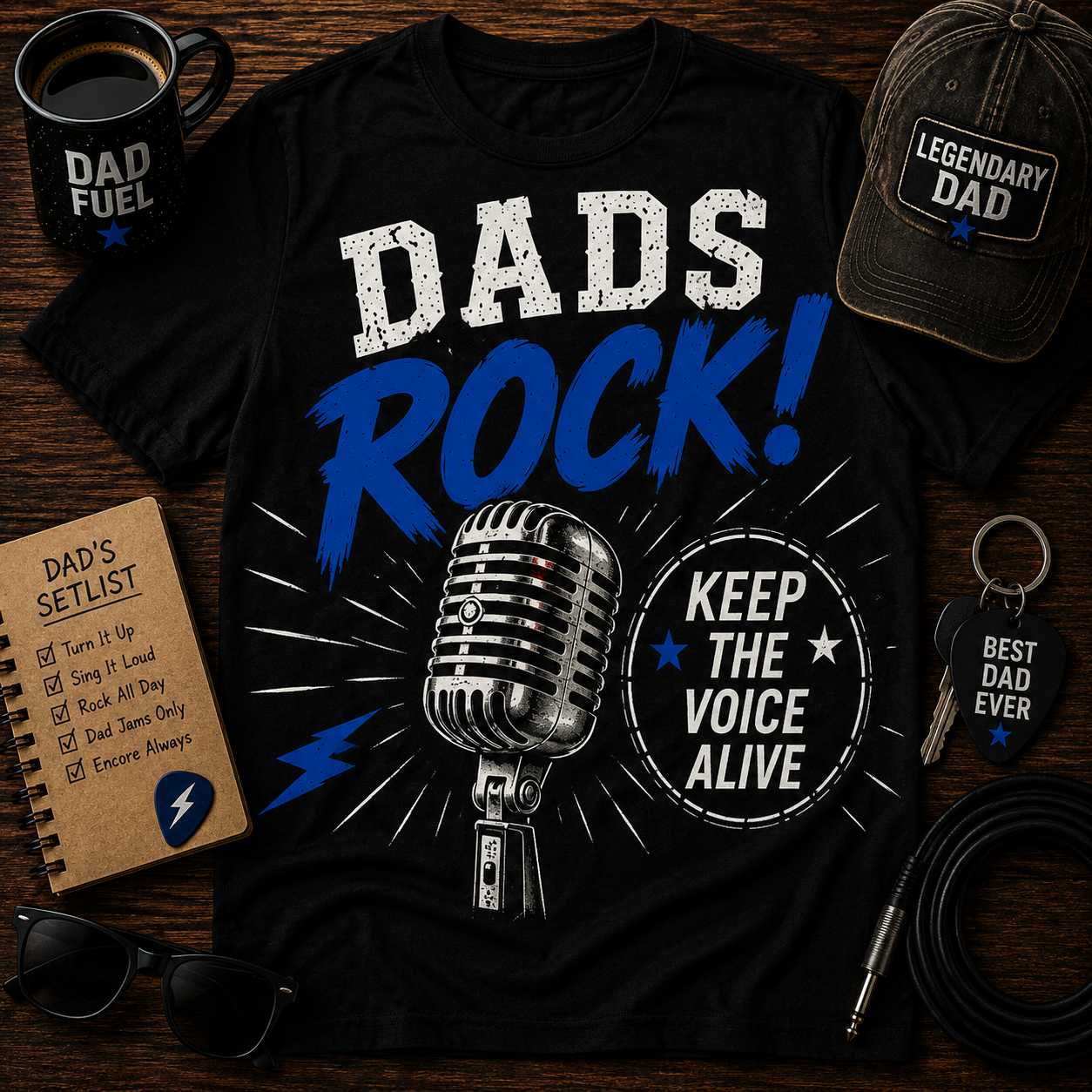 Dads Rock (Singer) Shirt – Keep the Voice Alive