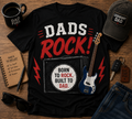 Dads Rock (Bass) Born To Rock Built To Dad Bass Guitar Father’s Day T-Shirt