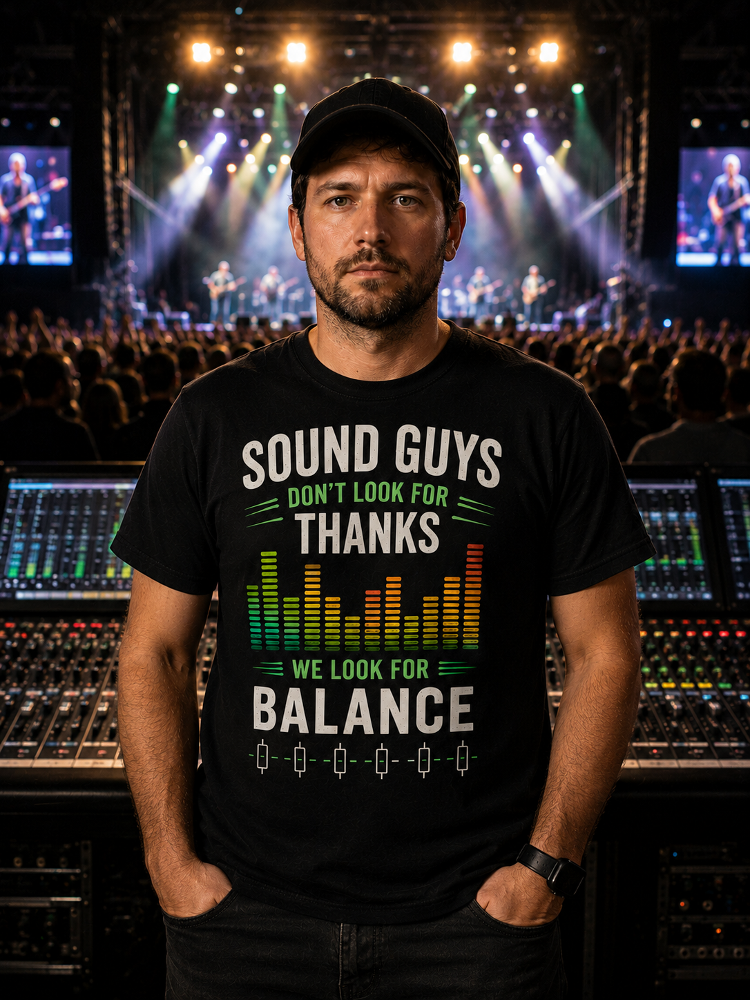Sound Guys Don’t Look For Thanks We Look For Balance Sound Guy T-Shirt