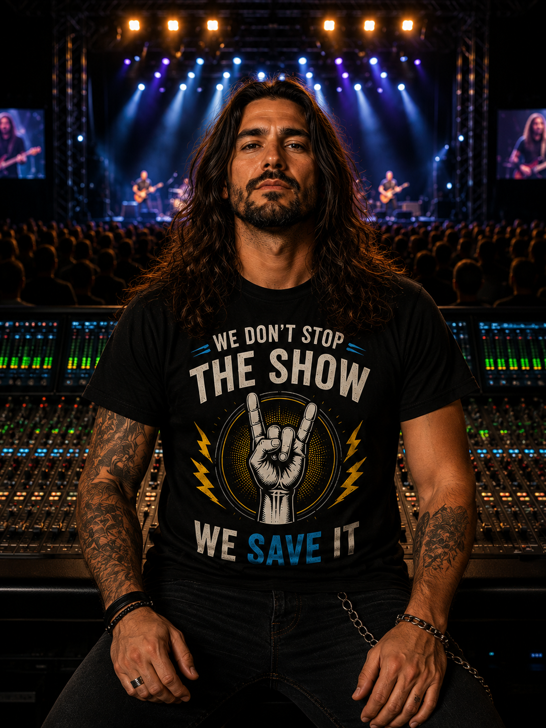We Don’t Stop The Show We Save It Sound Guy T-Shirt