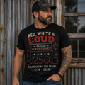 Red White and Loud America 250 Shirt | Patriotic Rock Music Tee | 1776-2026 250th Anniversary T-Shirt