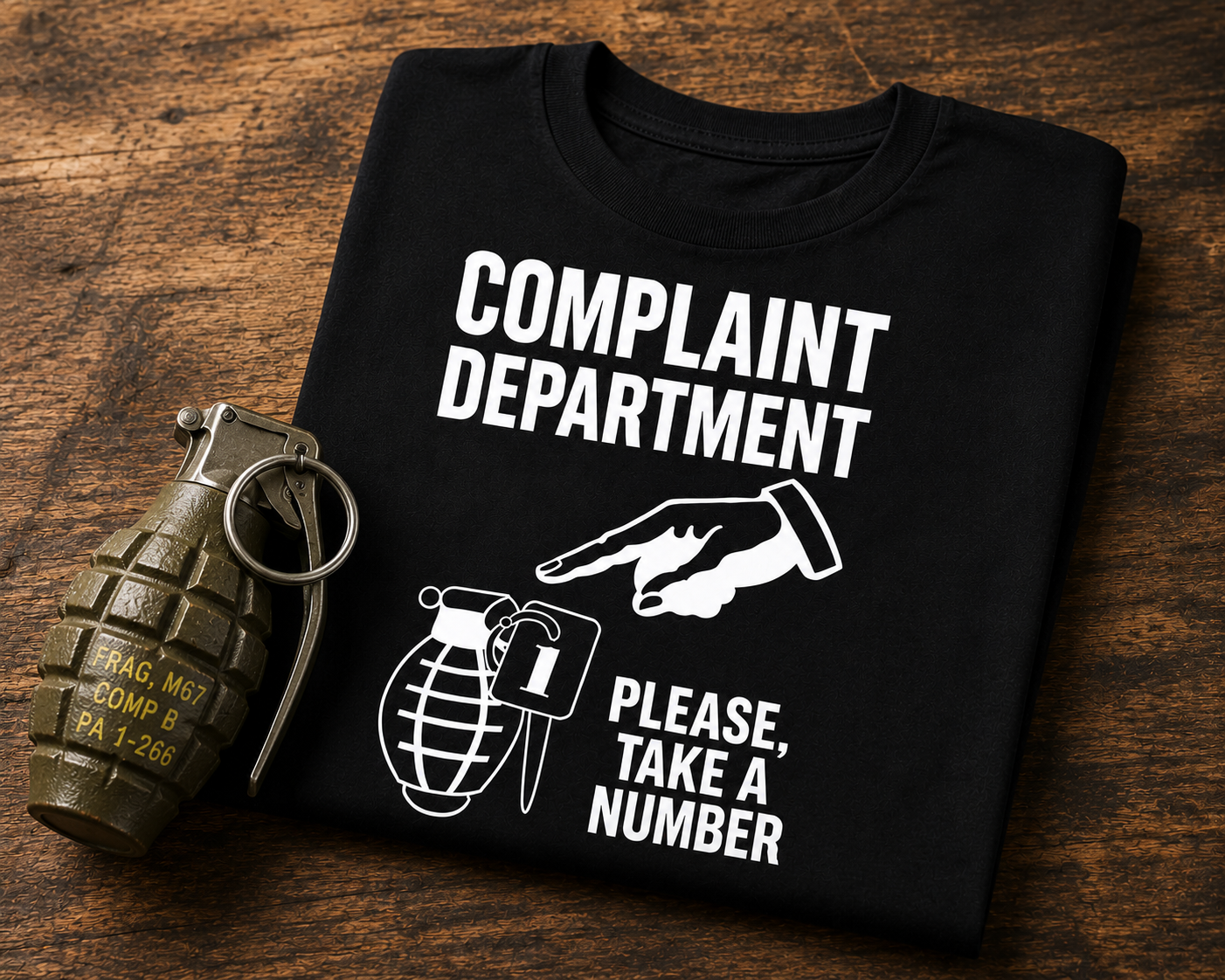 Complaint Department Shirt | Funny Sarcastic Take A Number Graphic Tee
