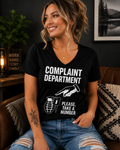 Complaint Department V-Neck Shirt, Funny Sarcastic Grenade Tee, Please Take a Number Shirt, Dark Humor Women’s V-Neck