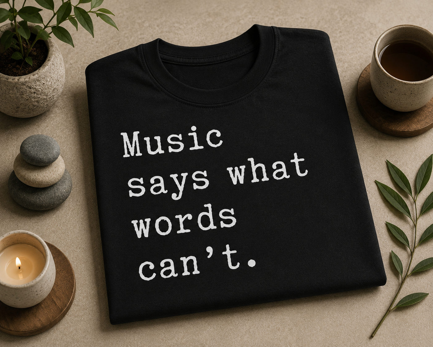 Music Says What Words Can’t Shirt, Music Lover Tee
