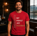 Not Perfect Just Passionate Guitar Player T-Shirt | Guitarist Gift | Musician Shirt | Guitar Lover Tee | Rock Music Apparel