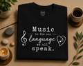 Music Is the One Language We All Speak T-Shirt | Music Lover Gift | Music Teacher Shirt | Musician Tee | Minimalist Music Quote