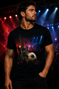 Soccer Rocks Guitar T-Shirt for Music Lovers and Soccer Fans