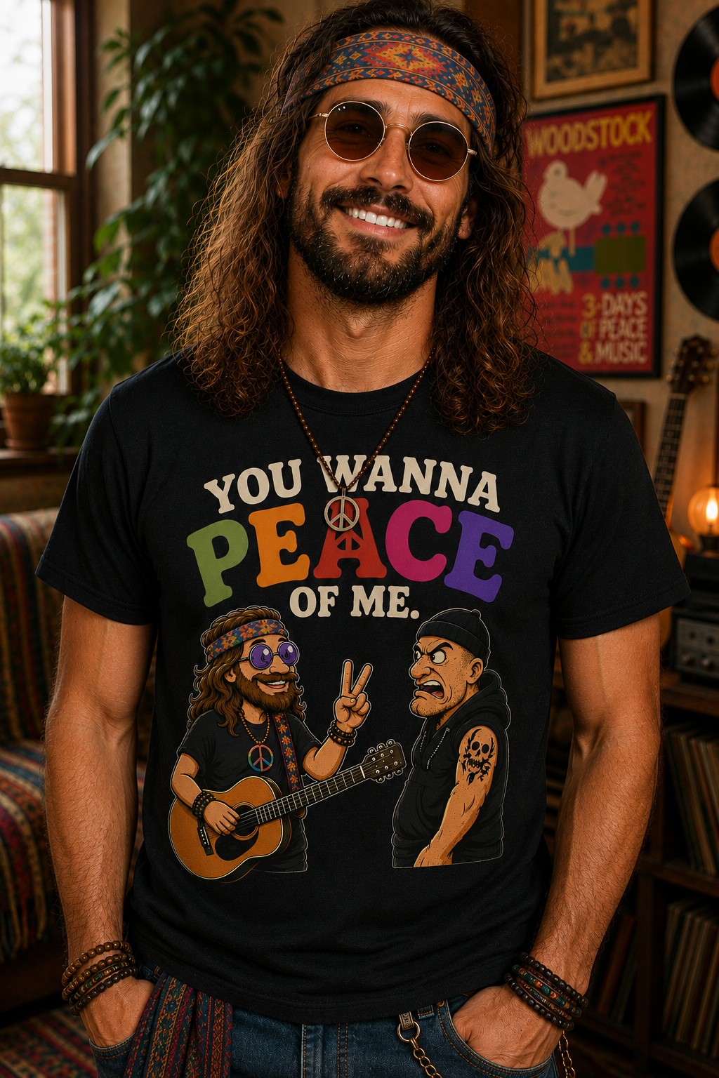 You Wanna Peace of Me Hippie T-Shirt