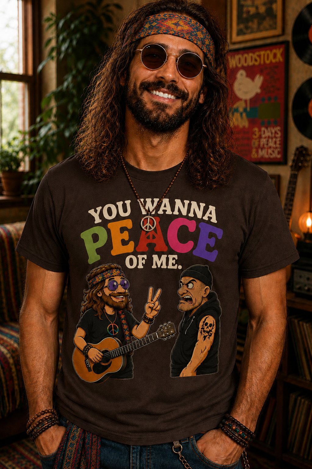 You Wanna Peace of Me Hippie T-Shirt