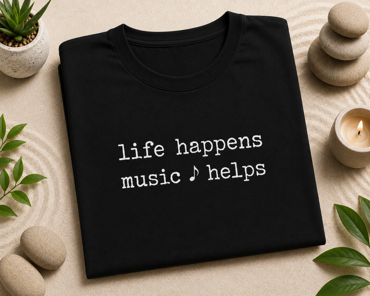 Life Happens Music Helps T-Shirt