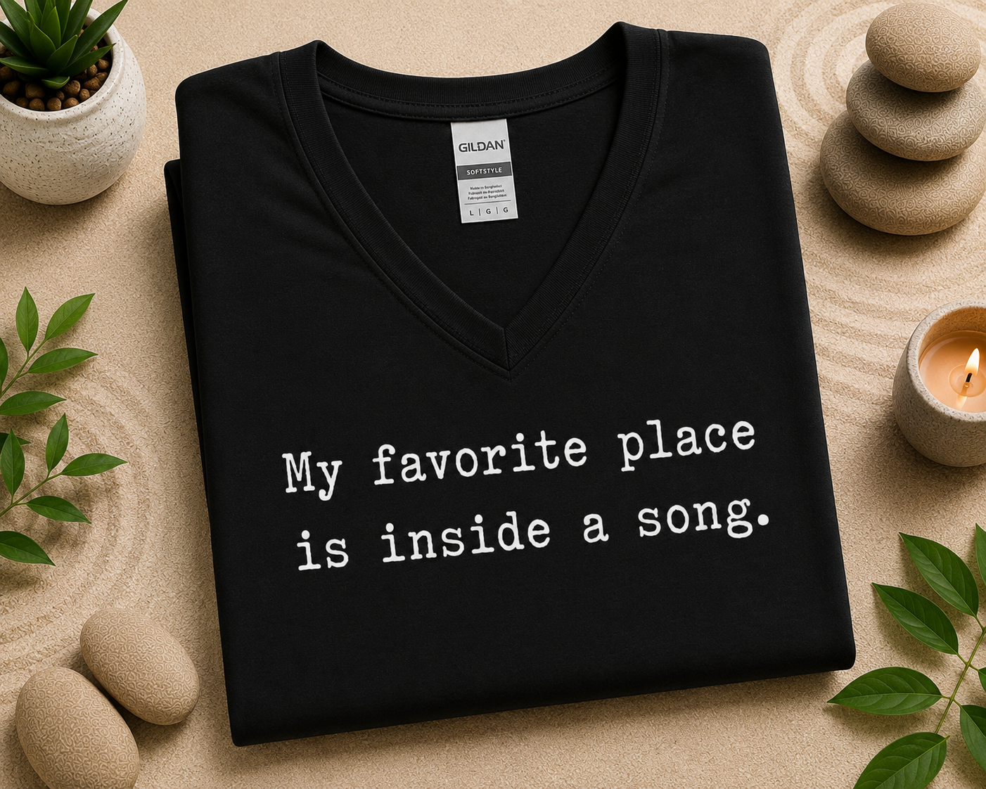 My Favorite Place Is Inside a Song V-Neck Shirt