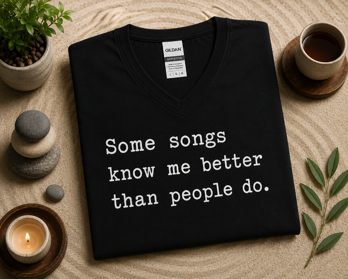 Some Songs Know Me Better Than People Do V-Neck Shirt