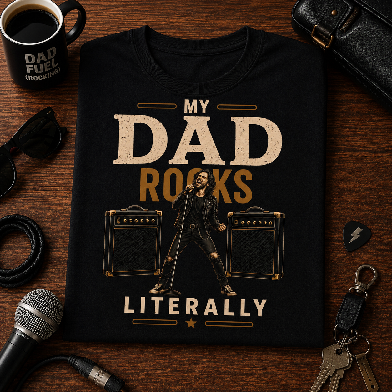 My Dad Rocks Literally Singer Shirt