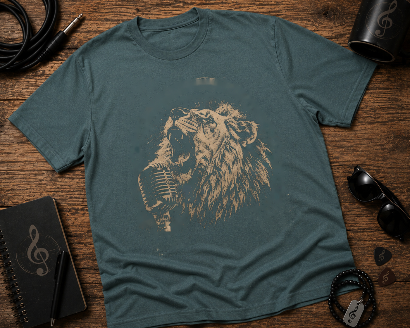 Roaring Lion Singer Garment-Dyed Music Shirt