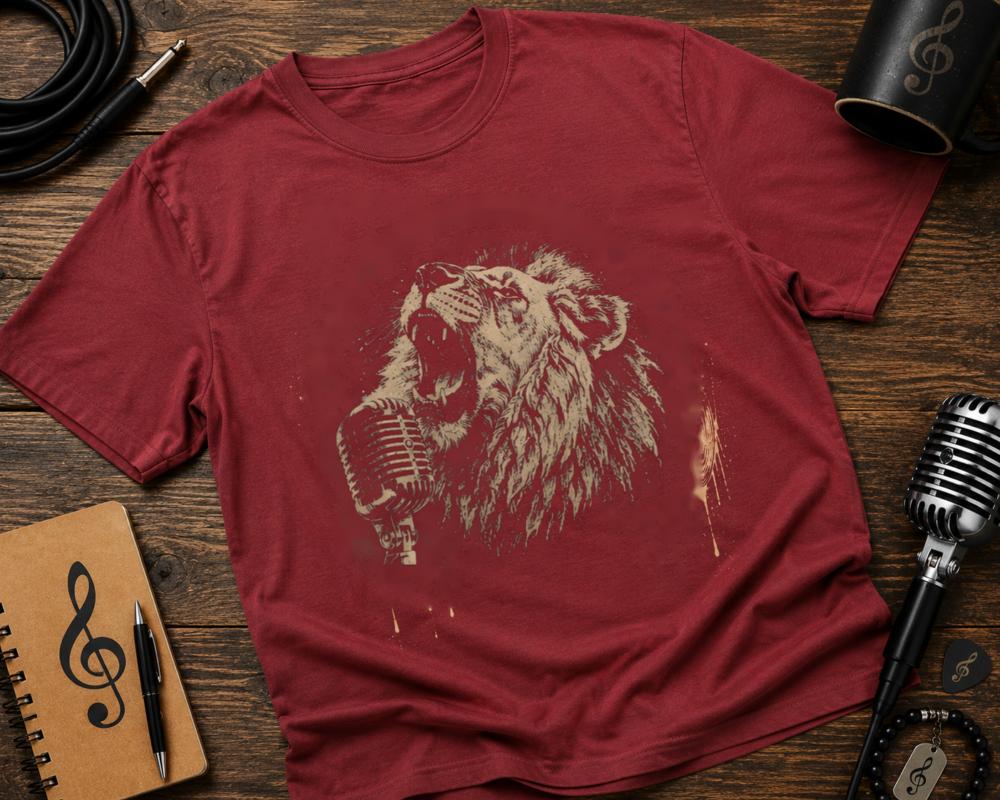 Roaring Lion Singer Garment-Dyed Music Shirt
