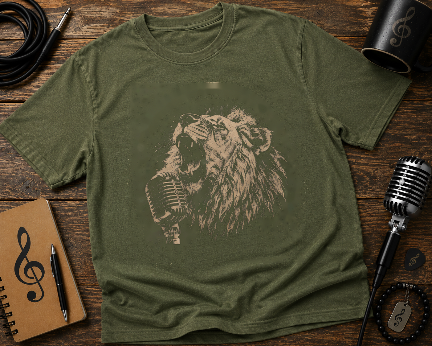 Roaring Lion Singer Garment-Dyed Music Shirt