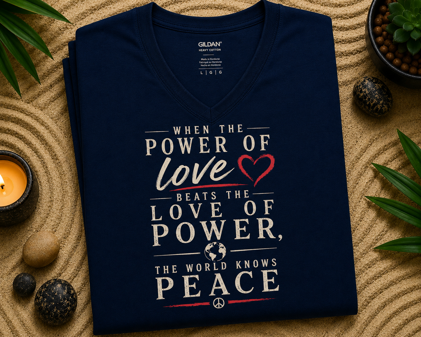 Power of Love Peace V-Neck Shirt