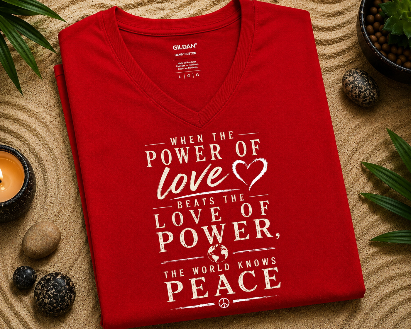 Power of Love Peace V-Neck Shirt