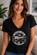 Support Local Music Go to a Show Women's V-Neck T-Shirt