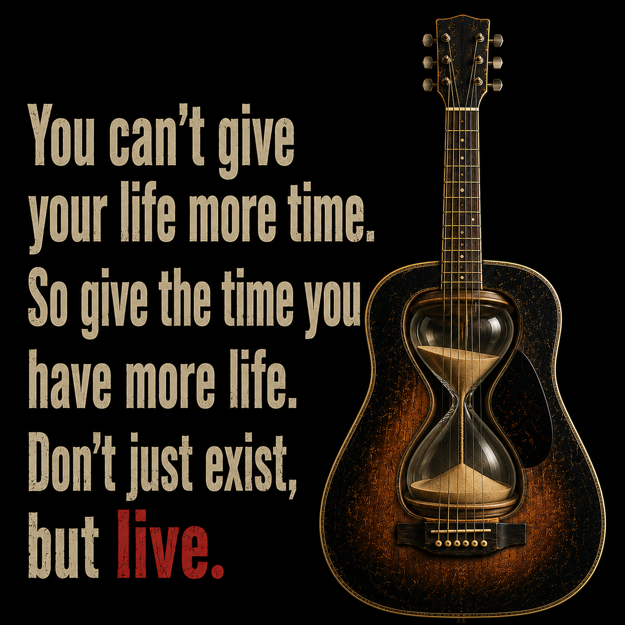 Guitar Hourglass V-Neck Tee