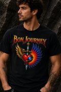 Bon Journey Winged Heart Tribute Rock T-Shirt