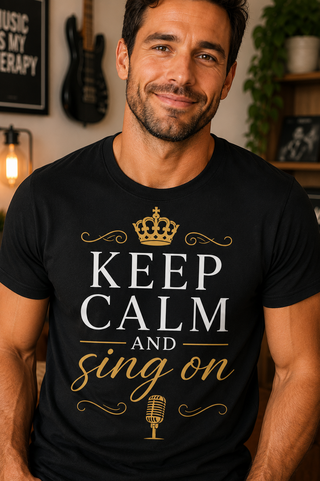 Keep Calm and Sing On Crown Tee