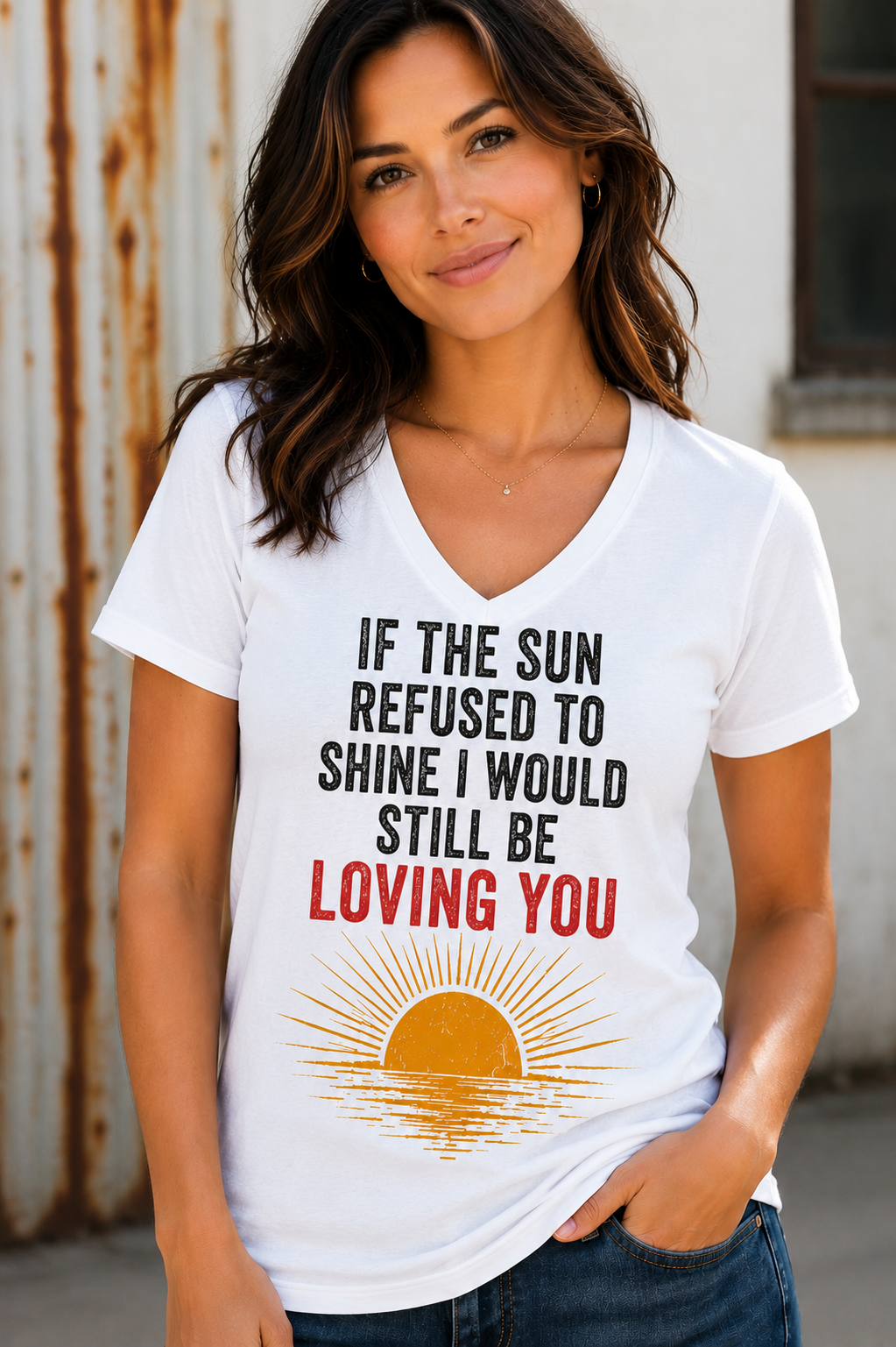 Nostalgia If the Sun Refused to Shine V-Neck Tee