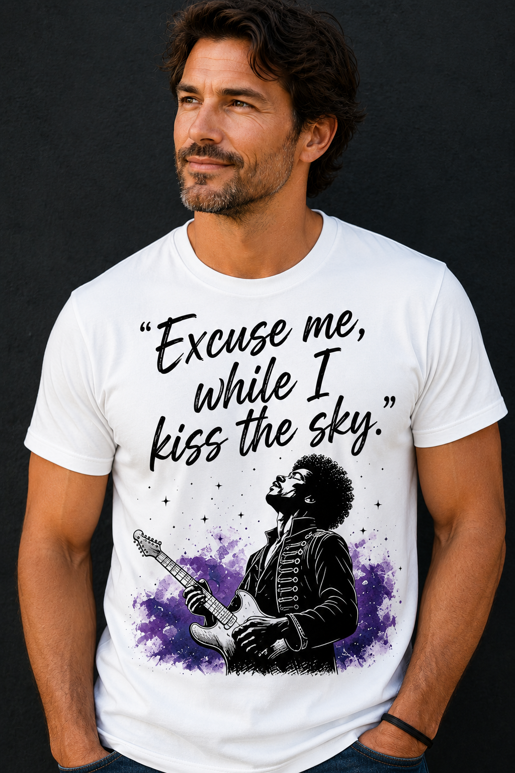 Nostalgia Excuse Me, While I Kiss the Sky Crew Neck Tee