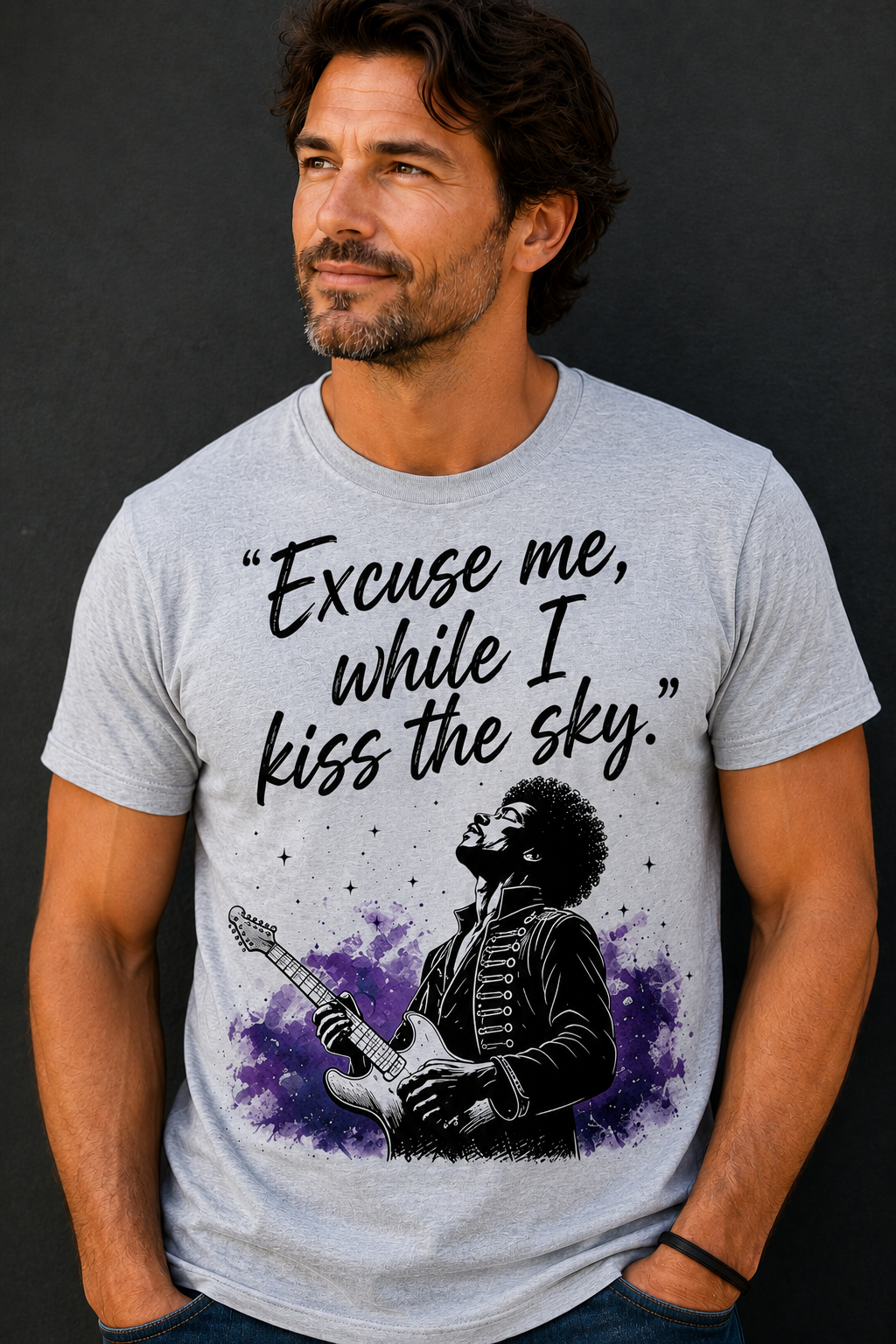 Nostalgia Excuse Me, While I Kiss the Sky Crew Neck Tee