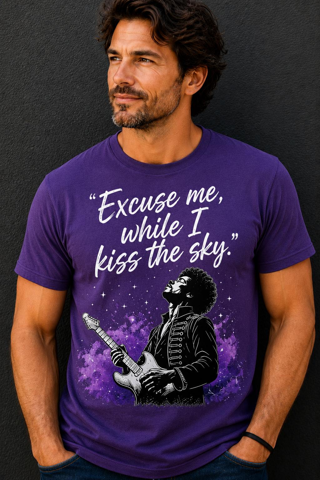 Nostalgia Excuse Me, While I Kiss the Sky Crew Neck Tee