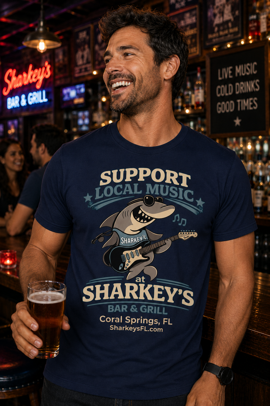 Sharkey's Support Local Music T-Shirt