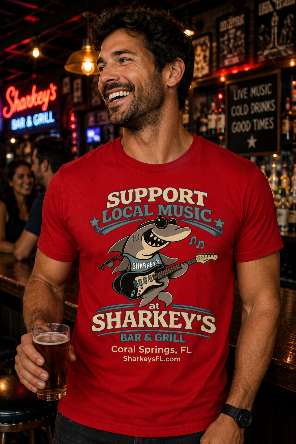 Sharkey's Support Local Music T-Shirt