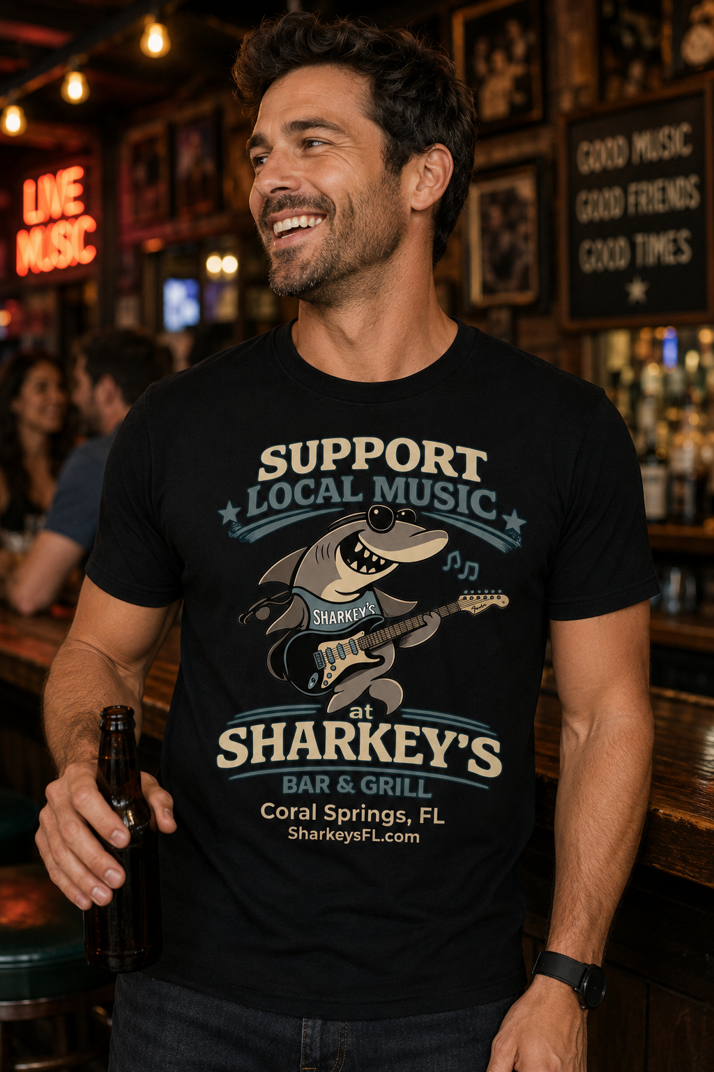Sharkey's Support Local Music T-Shirt